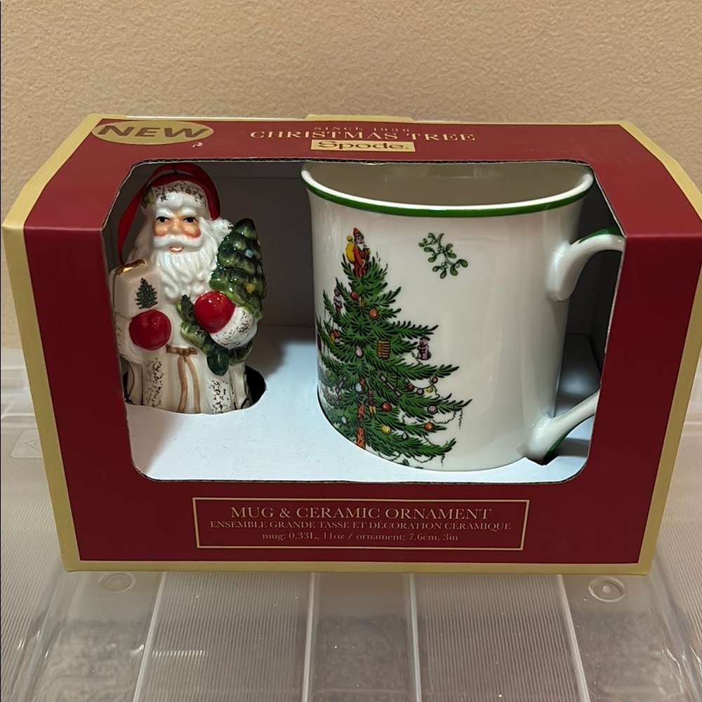 Spode Christmas Tree Mug & Ornament Set